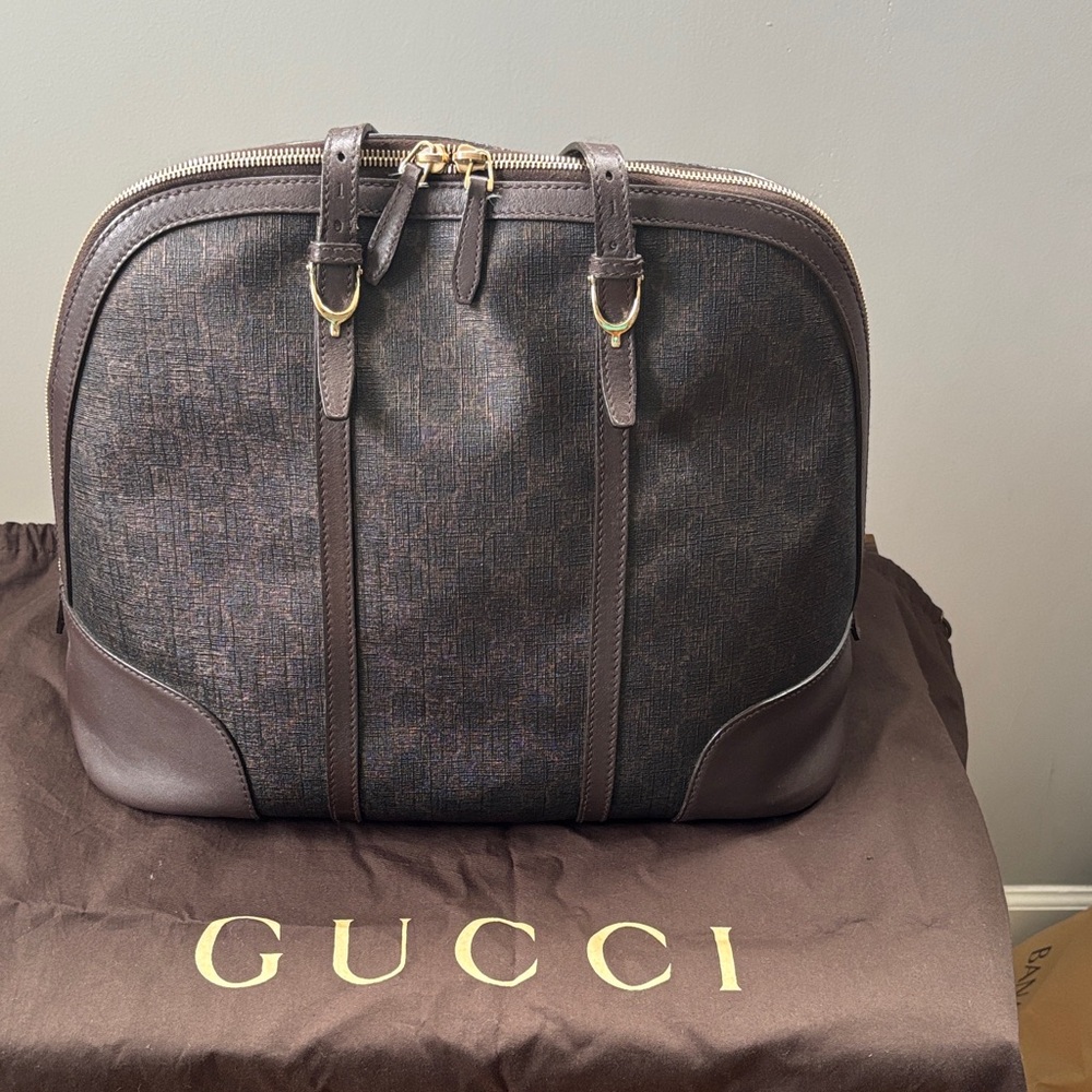 *24 Hour Flash Sale* Gucci Dark Brown Laptop Bag for Men